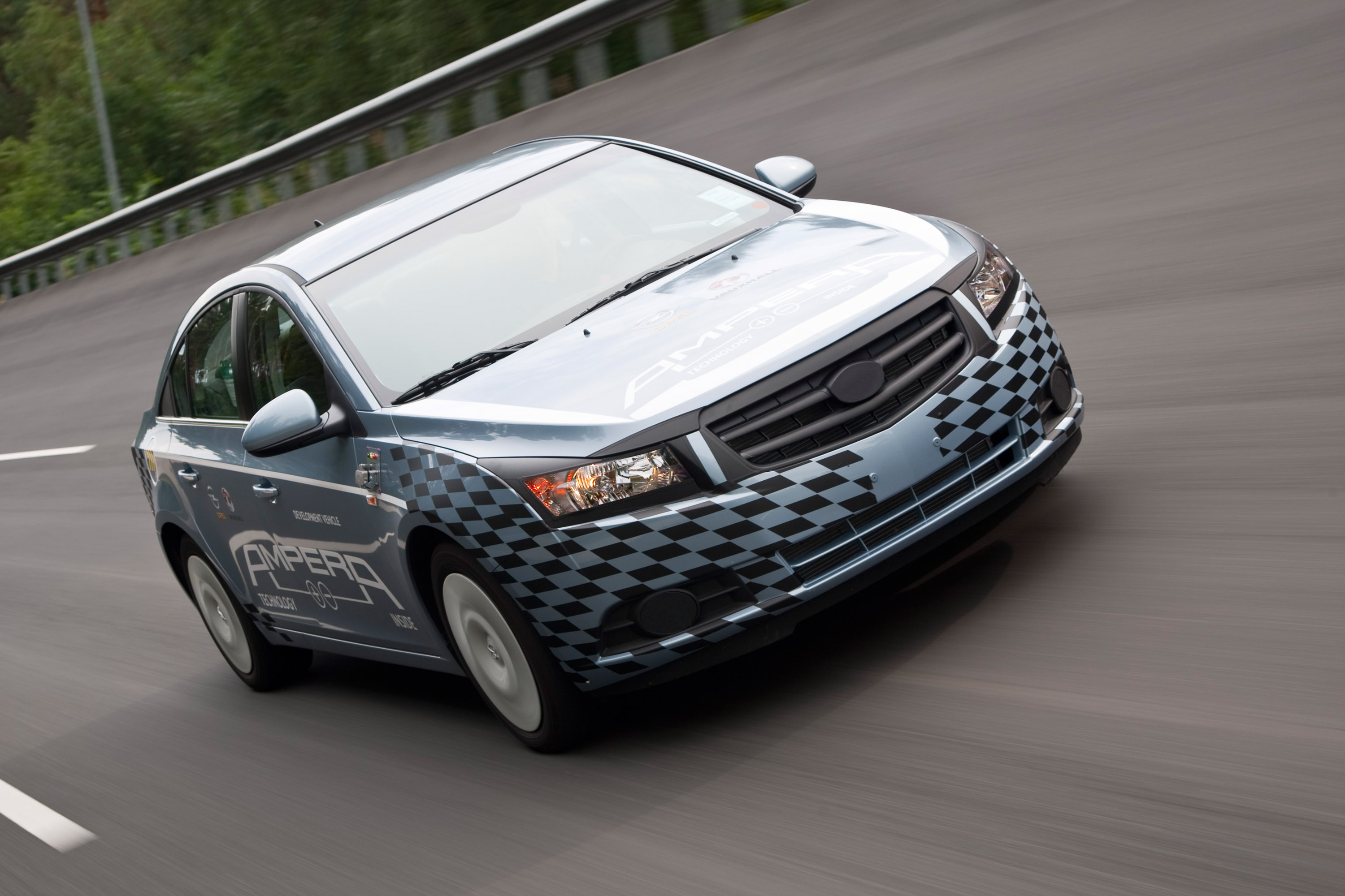 Opel Ampera at the test track