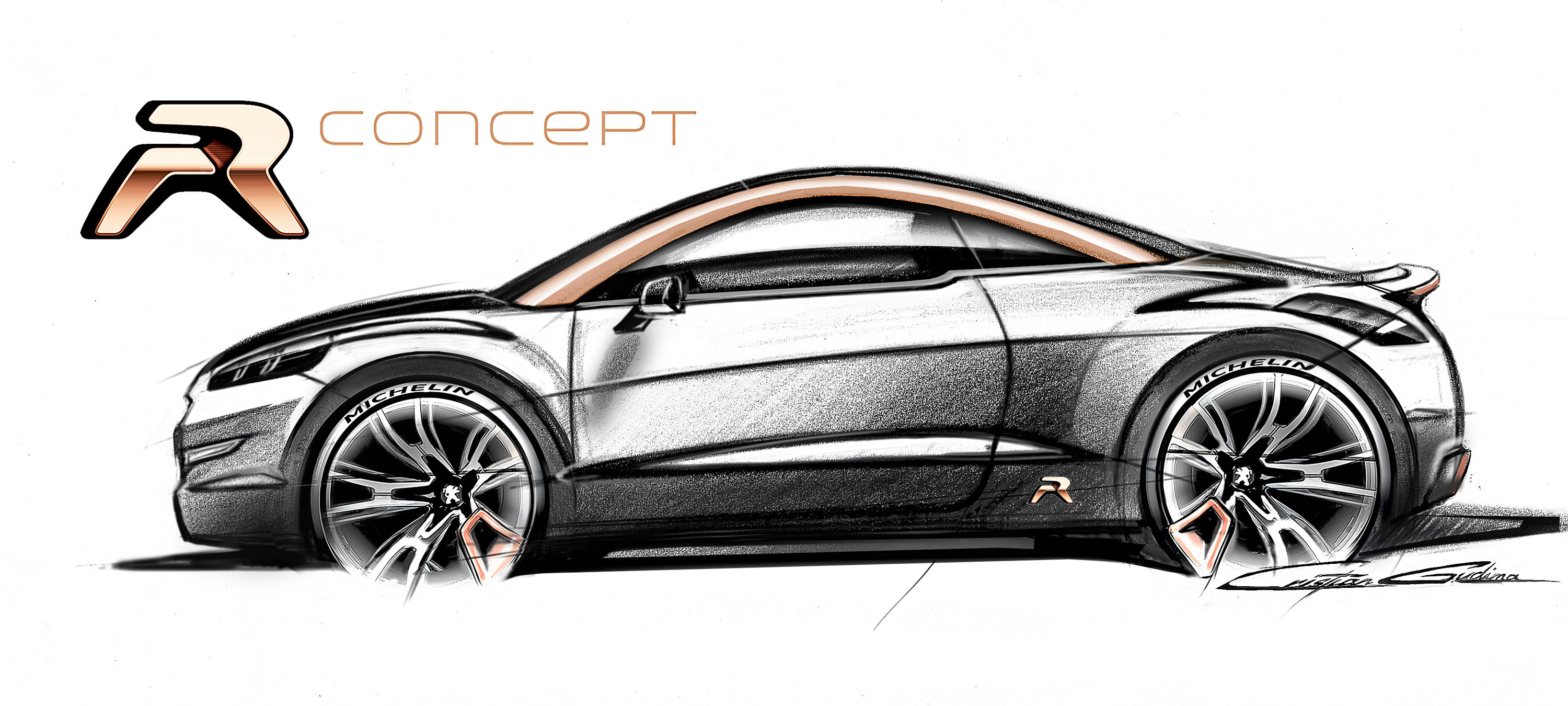 Peugeot RCZ R Concept Sketch