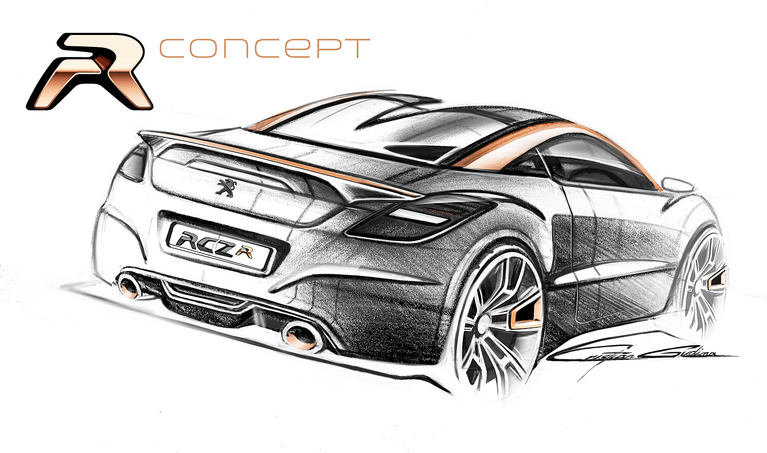 Peugeot RCZ R Concept Sketch