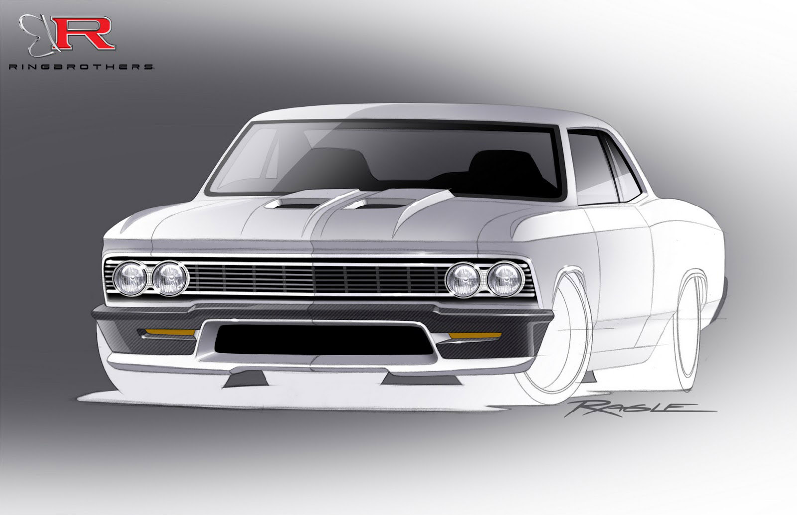 Ringbrothers SEMA Chevrolet Chevelle Sketch