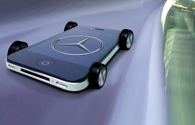 Mercedes-Benz iPhone on wheels