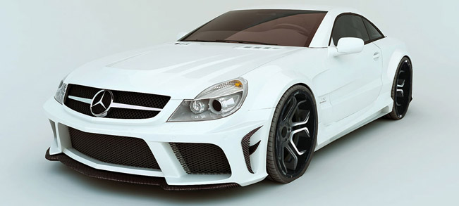 MEC Design Mercedes-Benz SL R230 Wide Body - Front Angle