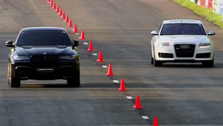 Audi RS6 Evotech vs BMW X6M PP-Performance and Porsche Panamera Turbo