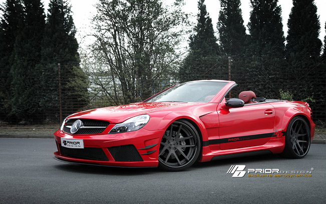 Prior Design Mercedes-Benz SL R230FL PD Black Edition V2 Widebody - Front Angle