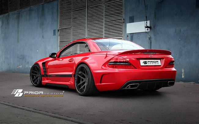 Prior Design Mercedes-Benz SL R230FL PD Black Edition V2 Widebody - Rear Angle