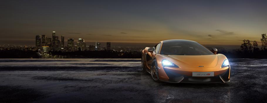 McLaren 570S Coupe Front View at Night 