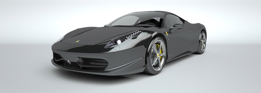 Ferrari 458 Italia has an exterior entirely made of carbon fibre.