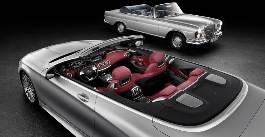 2017 Mercedes-Benz S-Class Cabriolet Rear View Plus Interior View