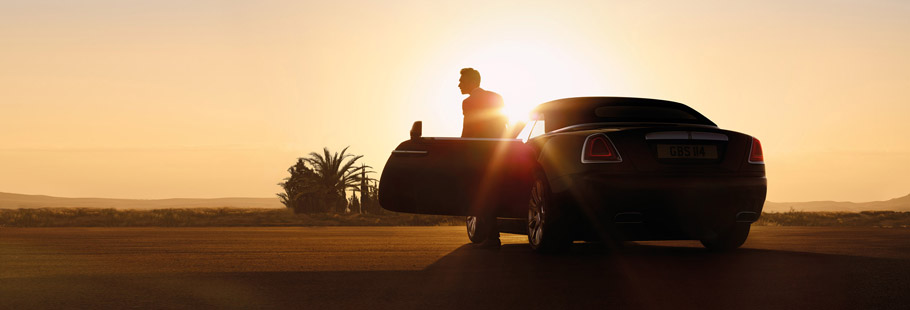 2016 Rolls-Royce Dawn Rear View at Dawn