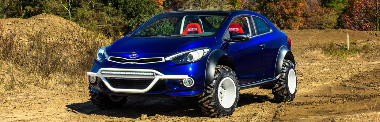 Kia Forte Koup Mud Bogger Front View