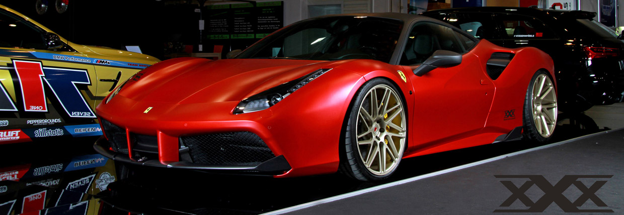 xXx Performance Ferrari 488 GTB Front and Side View