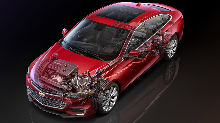 2016 Chevrolet Malibu Hybrid Viiew From Above 