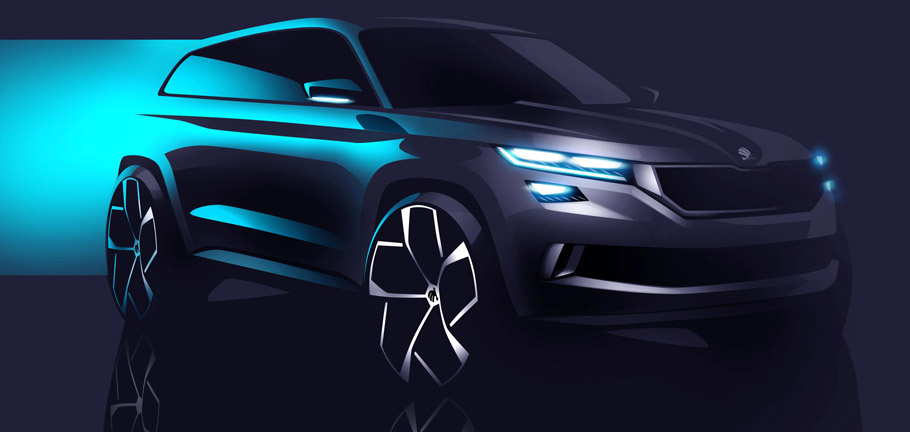 Skoda VisionS Concept Teaser Sketch 