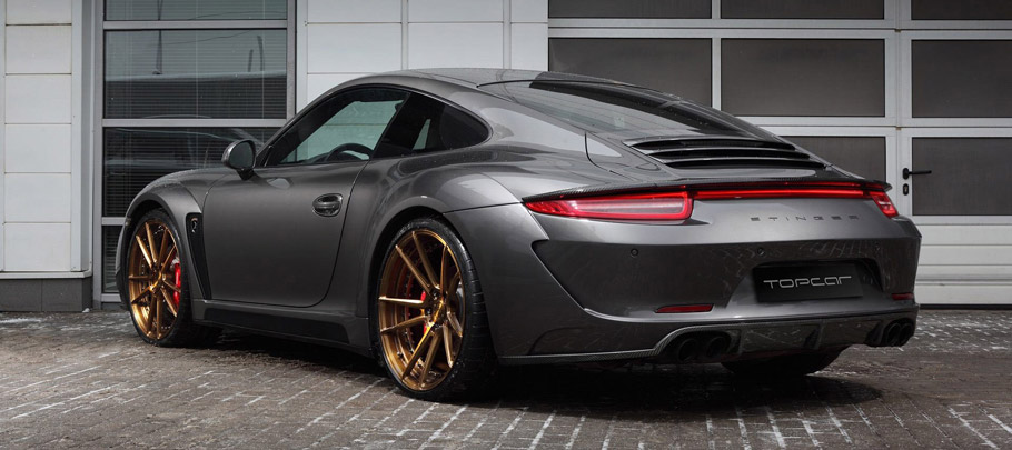 Porsche 991 Carrera 4S with Stinger Body Kit by TopCar Rear View