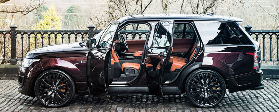 Black range rover discount with red interior