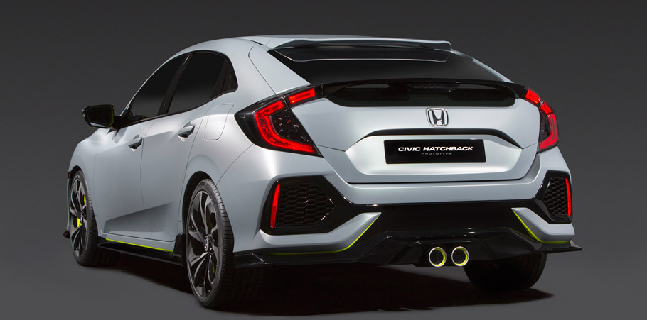 2017 Honda Civic Hatchback Prototype Rear View