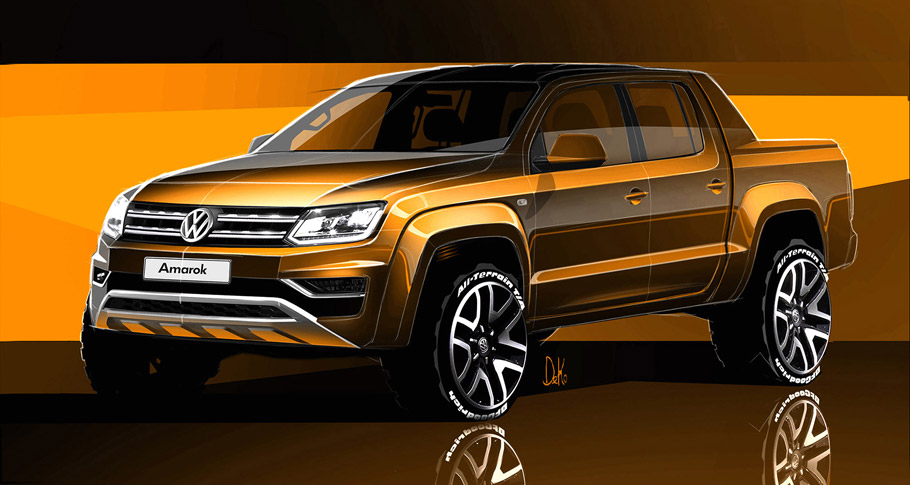 Volkswagen Amarok Sketches front view