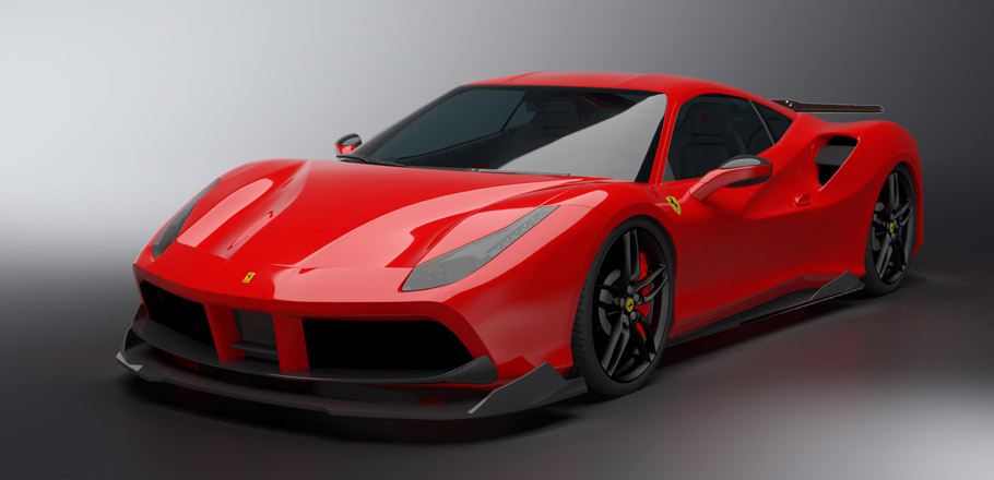 DMC Ferrari 488 GTB ORSO front and side view