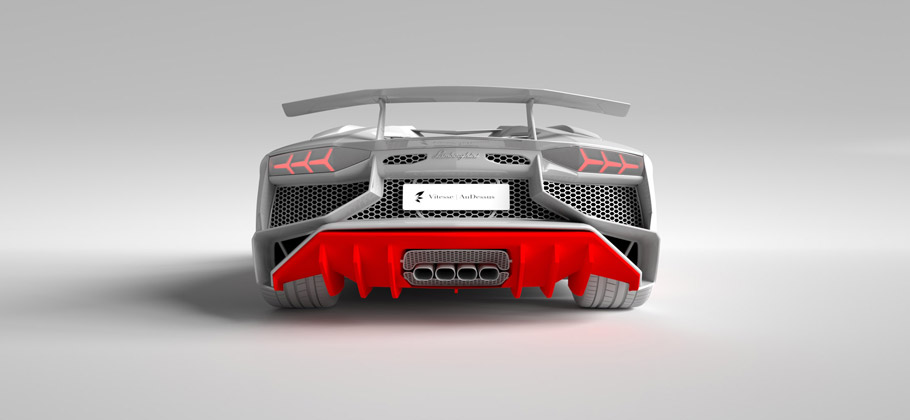 Vitesse AuDessus Lamborghini Aventador LP 750-4 Superveloce rear view