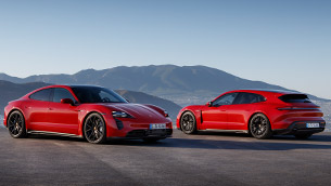 2022 porsche taycan gts sedan and taycan gts sport turismo