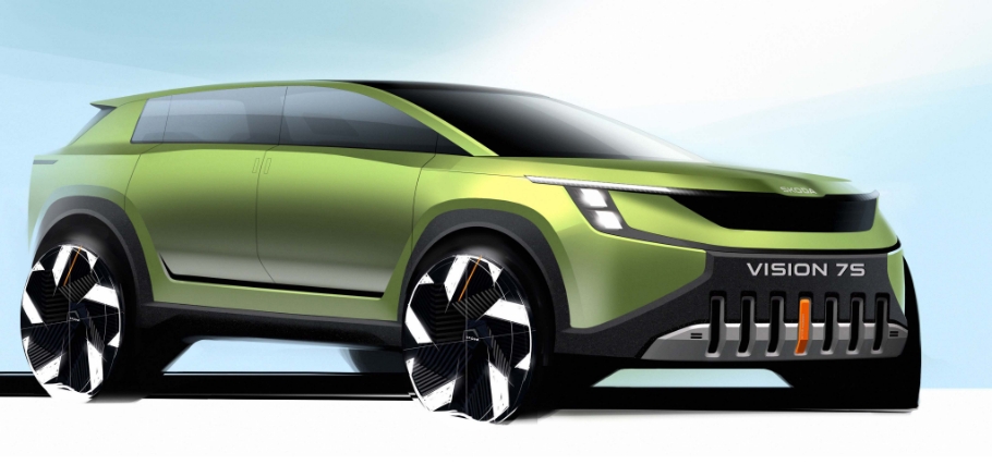 SKODA VISION 7S - Front Angle