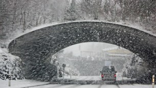 navigating snowy streets with care